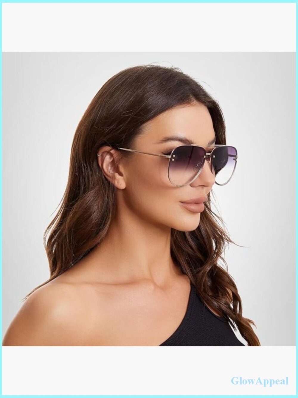 Oversized Retro Aviator Sunglasses Women UV Protection